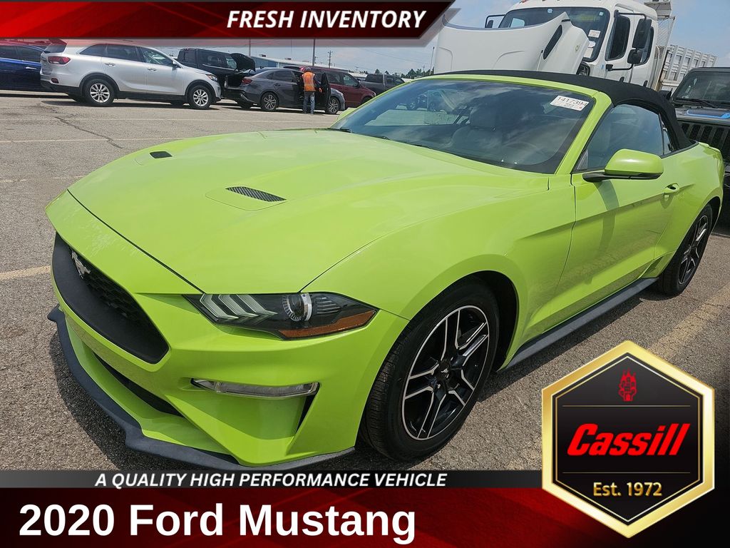 Green (Lime) 2020 Ford Mustang Convertible Rear-Wheel Drive Automatic