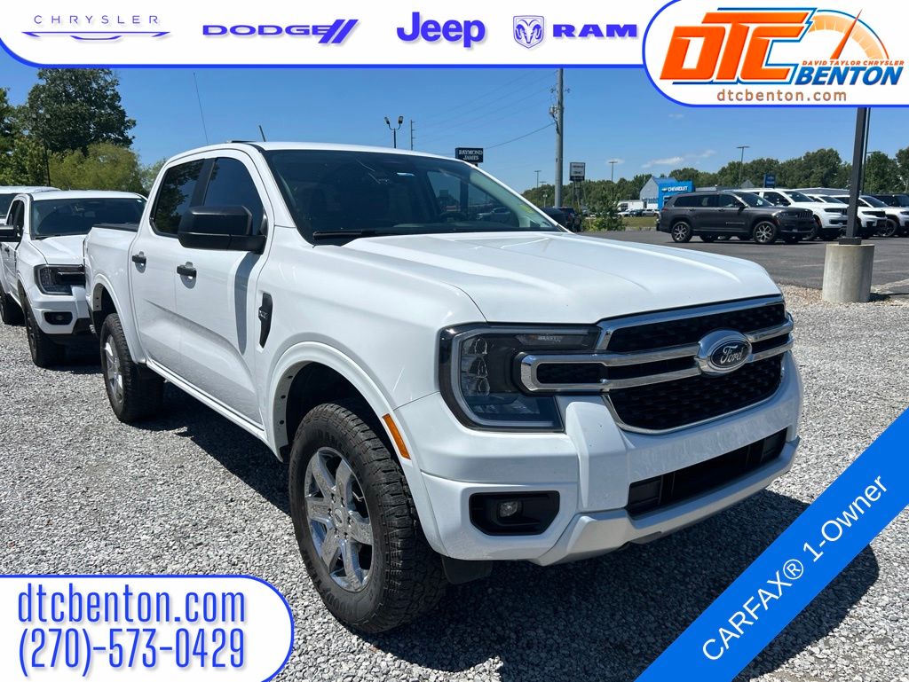 Oxford White 2025 Ford Ranger XLT SuperCrew 4WD Pickup Truck Four-Wheel Drive Automatic