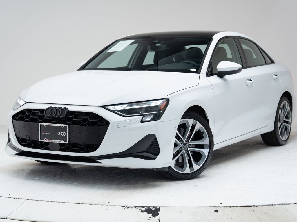 Glacier White 2025 Audi A3 quattro Premium 40 TFSI Sedan All-Wheel Drive 7-Speed Automatic
