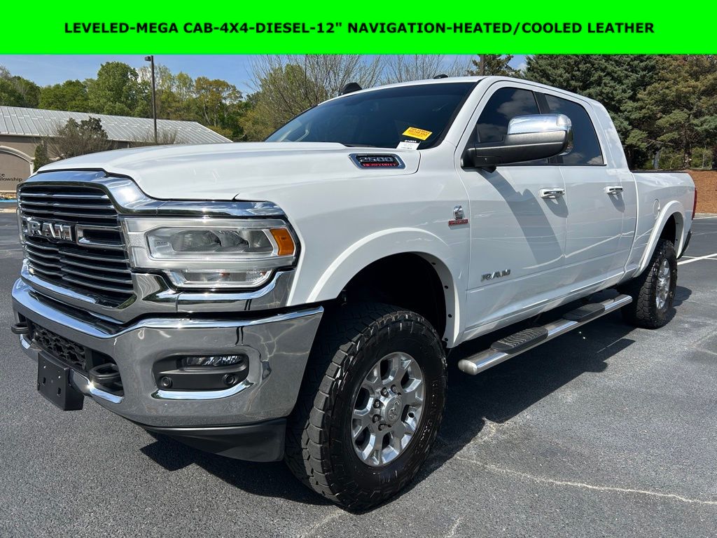 Bright White Clearcoat 2022 RAM 2500 Laramie Mega Cab 4WD Pickup Truck Four-Wheel Drive 6-Speed Automatic