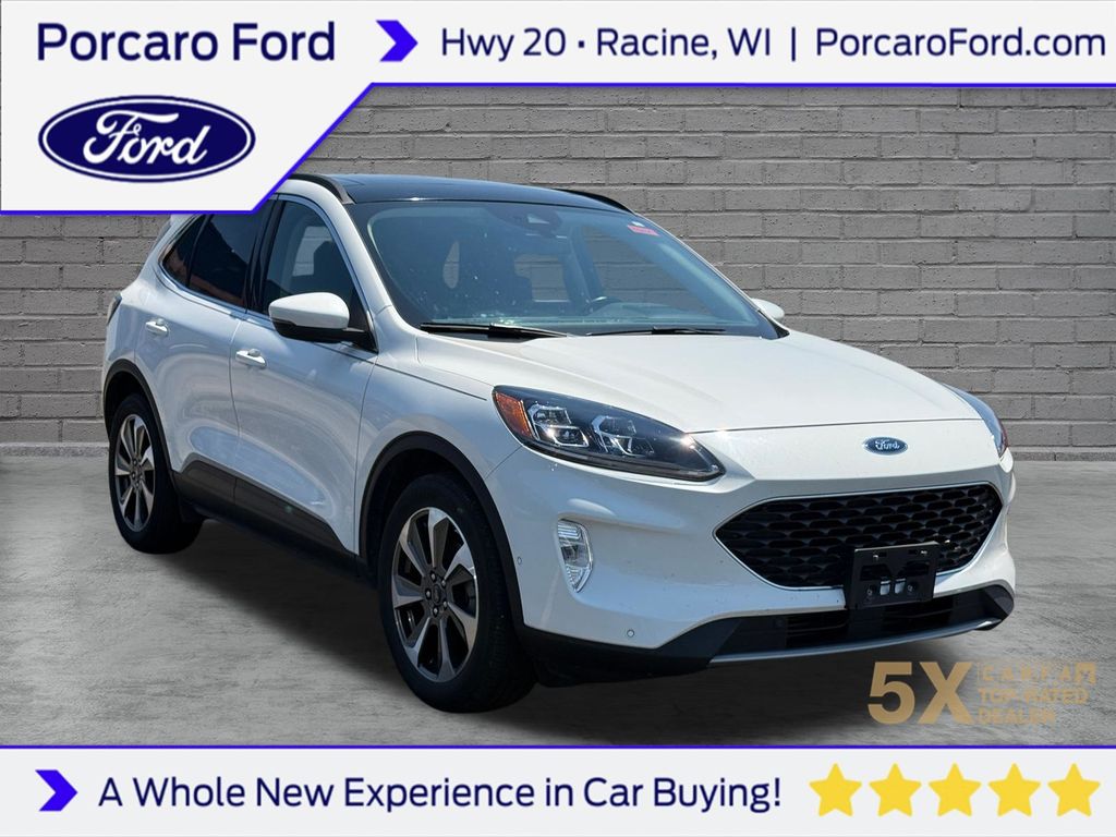 Star White Metallic Tri-Coat 2020 Ford Escape SUV / Crossover All-Wheel Drive 8-Speed Automatic