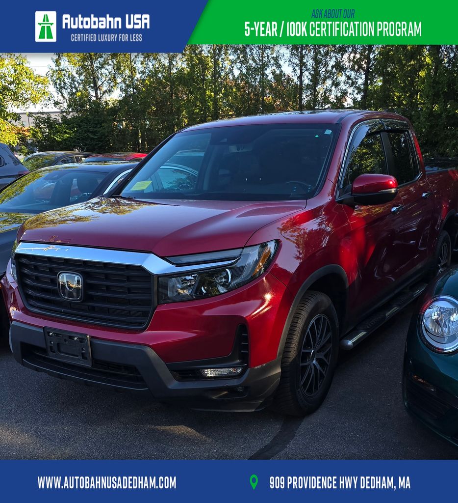 Radiant Red 2023 Honda Ridgeline Pickup Truck All-Wheel Drive 9-Speed Automatic