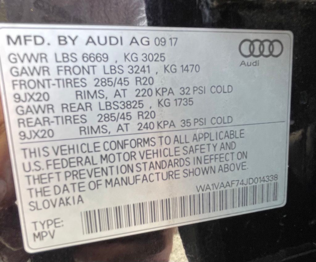 2018 Audi Q7 3.0T Prestige Black at Autostrade