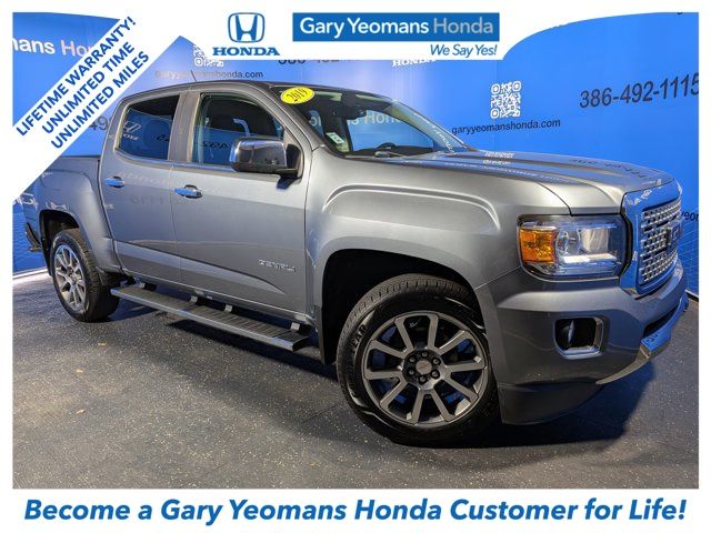 Gray (Satin Steel Metallic) 2019 GMC Canyon Denali Crew Cab 4WD Pickup Truck Four-Wheel Drive 8-Speed Automatic