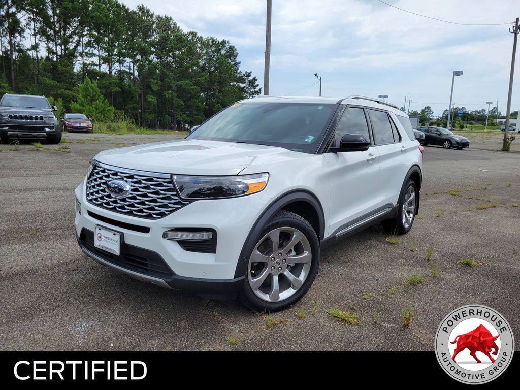 White Metallic 2020 Ford Explorer SUV / Crossover All-Wheel Drive Automatic
