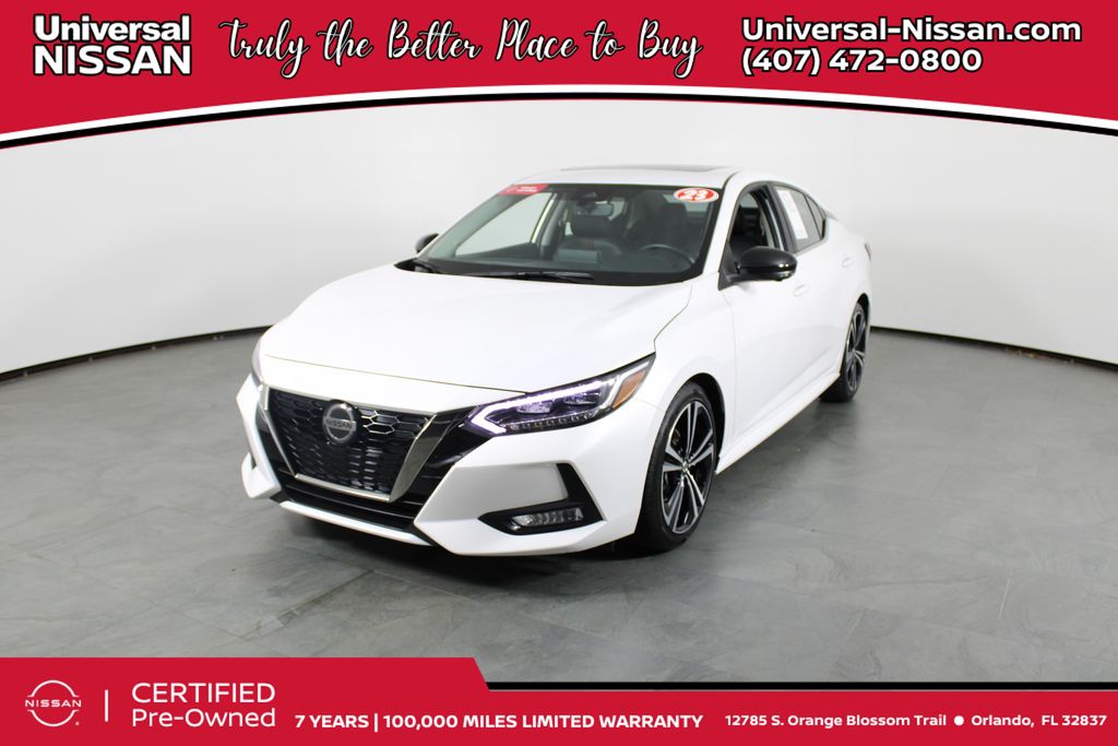 Aspen White Tricoat 2023 Nissan Sentra Sedan Front-Wheel Drive Continuously Variable Transmission