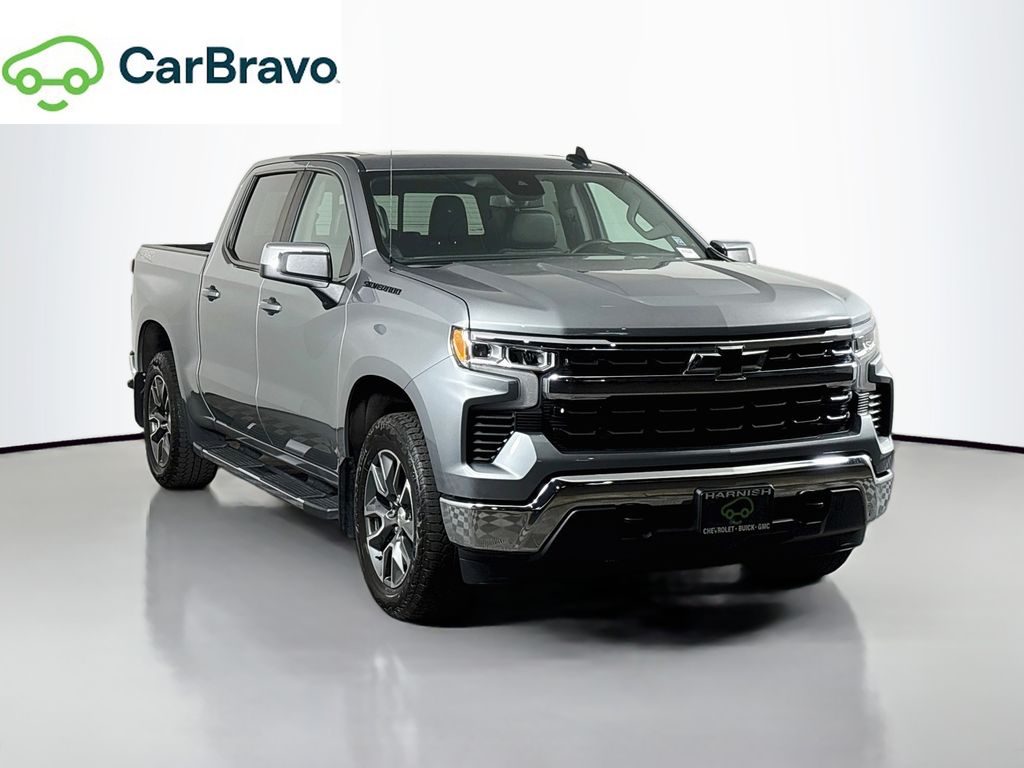 Sterling Gray Metallic 2023 Chevrolet Silverado 1500 LT Crew Cab 4WD Pickup Truck Four-Wheel Drive 8-Speed Automatic