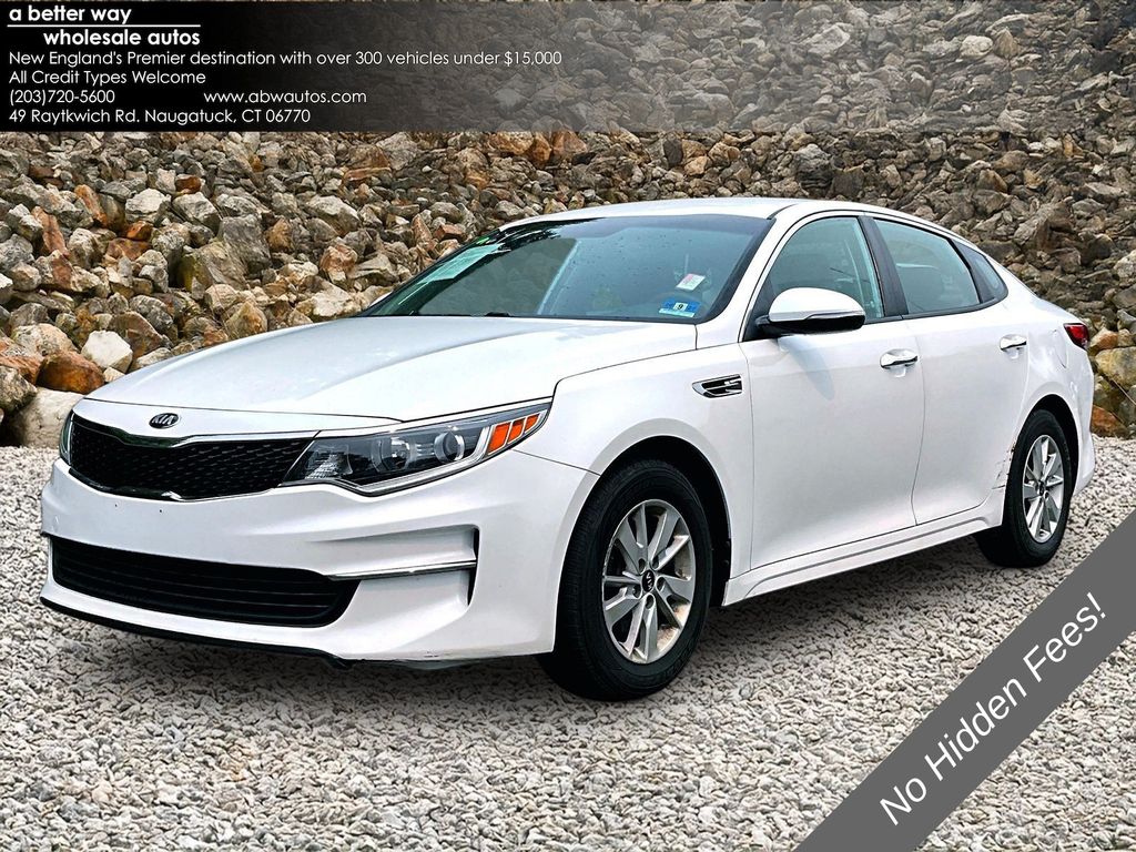 Snow White Pearl 2016 Kia Optima Sedan Front-Wheel Drive 6-Speed Automatic
