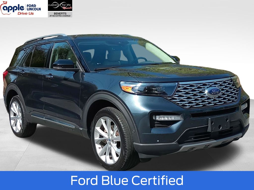 Blue Metallic 2022 Ford Explorer Platinum AWD SUV / Crossover All-Wheel Drive Automatic