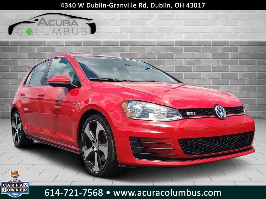 Tornado Red 2016 Volkswagen Golf GTI 2.0T S 4-Door FWD Hatchback Front-Wheel Drive 6-Speed Dual Clutch