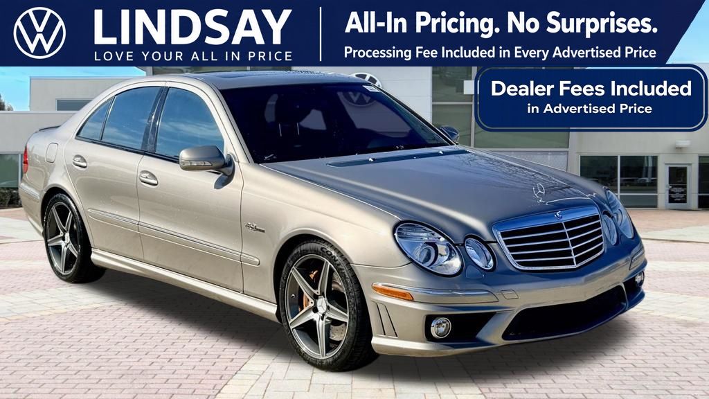 Iridium Silver Metallic 2009 Mercedes-Benz E-Class E 63 AMG Sedan Sedan Rear-Wheel Drive 7-Speed Automatic