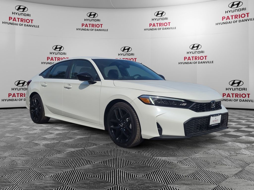 Platinum White Pearl 2026 Honda Civic Sedan Front-Wheel Drive Continuously Variable Transmission