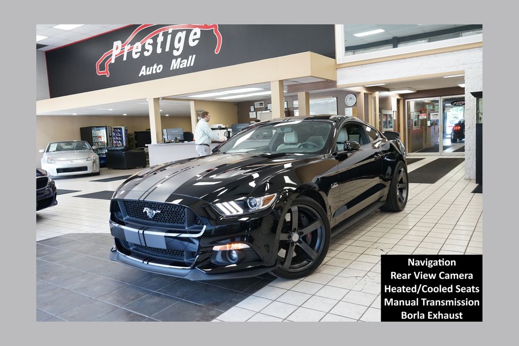 Black 2015 Ford Mustang Coupe Rear-Wheel Drive 6-Speed Manual