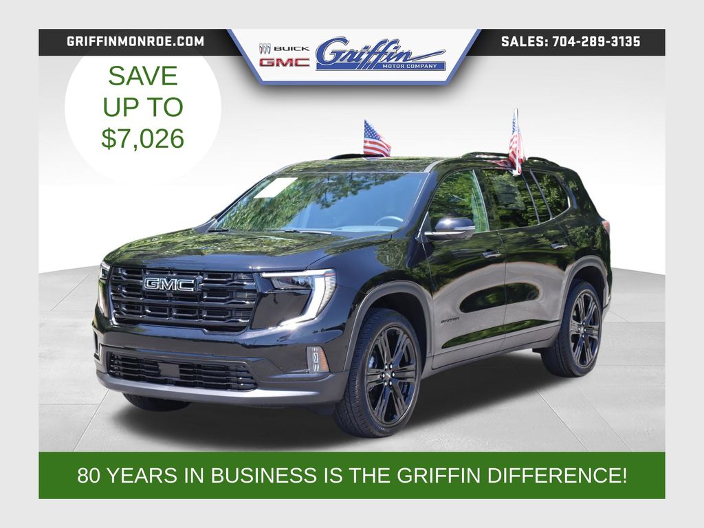 Black (Ebony Twilight Metallic) 2026 GMC Acadia SUV / Crossover Four-Wheel Drive 8-Speed Automatic