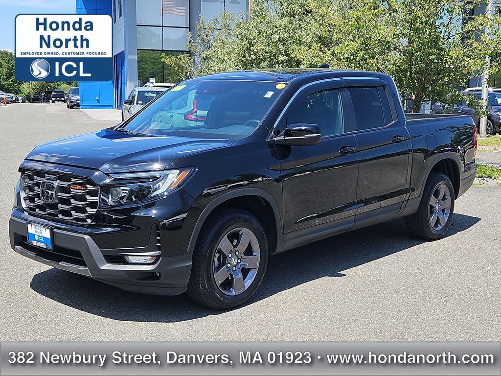 Crystal Black Pearl 2024 Honda Ridgeline Pickup Truck All-Wheel Drive 9-Speed Automatic