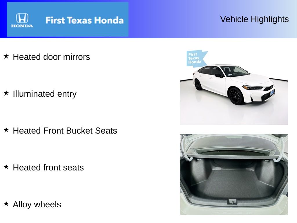 Used Car 2025 Honda Civic Hybrid  Sport For Sale In Austin, Texas