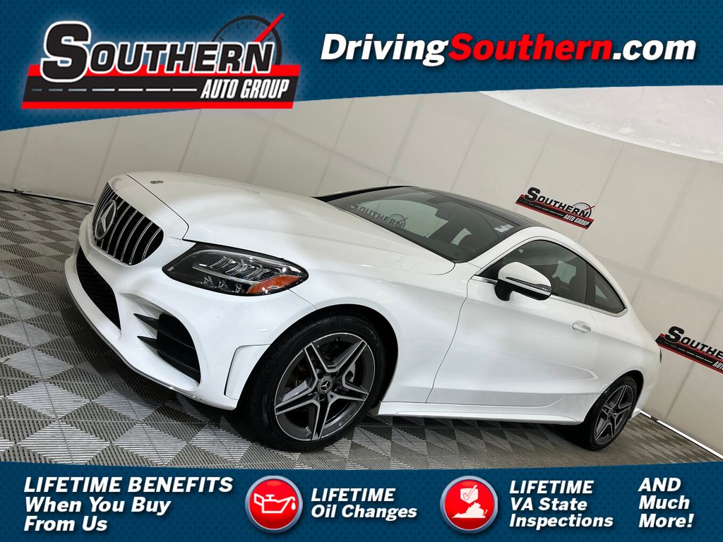 White 2021 Mercedes-Benz C-Class C 300 Coupe 4MATIC Sedan All-Wheel Drive 9-Speed Automatic