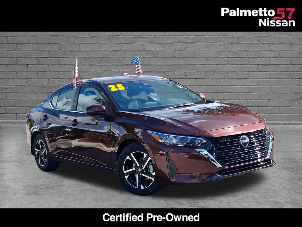 Rosewood Metallic 2025 Nissan Sentra Sedan Front-Wheel Drive Continuously Variable Transmission