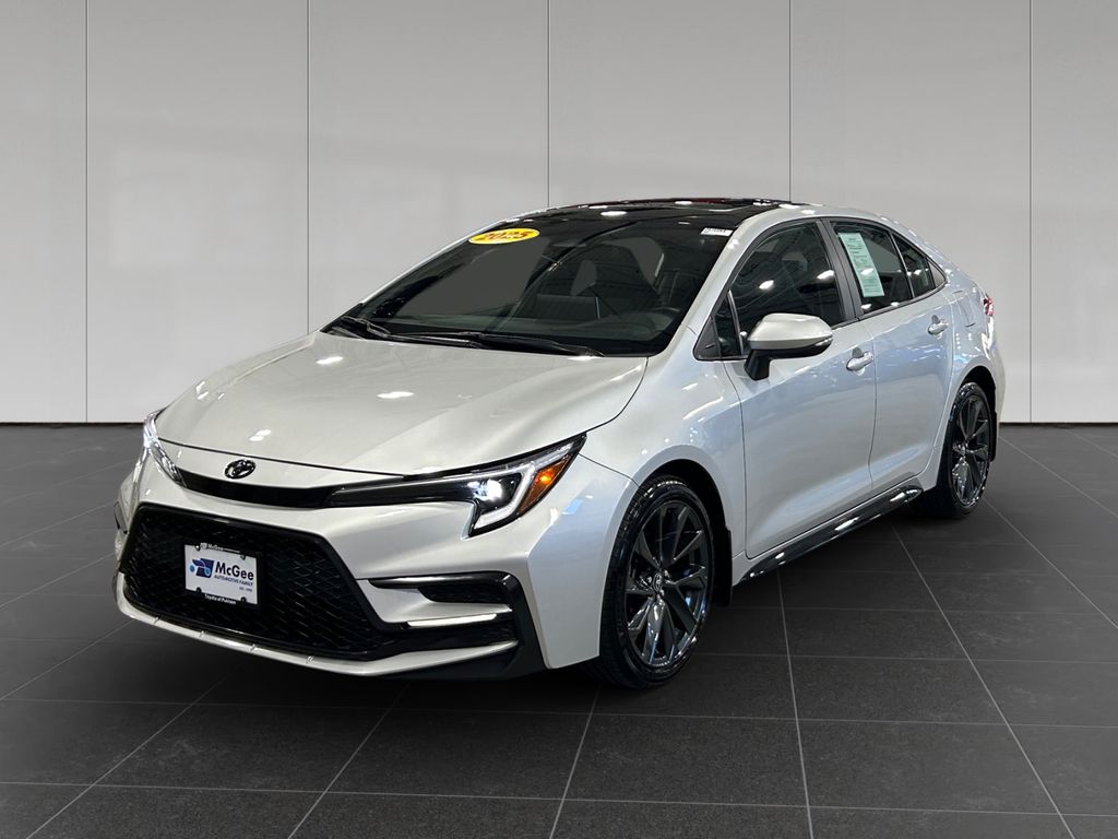 Classic Silver Metallic 2025 Toyota Corolla XSE FWD Sedan Front-Wheel Drive Continuously Variable Transmission