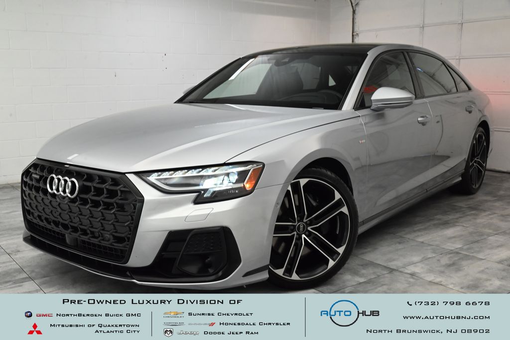 Florett Silver Metallic 2025 Audi A8 L quattro 55 TFSI AWD Sedan All-Wheel Drive 8-Speed Automatic
