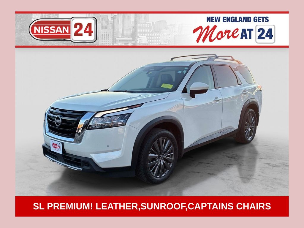 Pearl White 2023 Nissan Pathfinder SUV / Crossover All-Wheel Drive 9-Speed Automatic