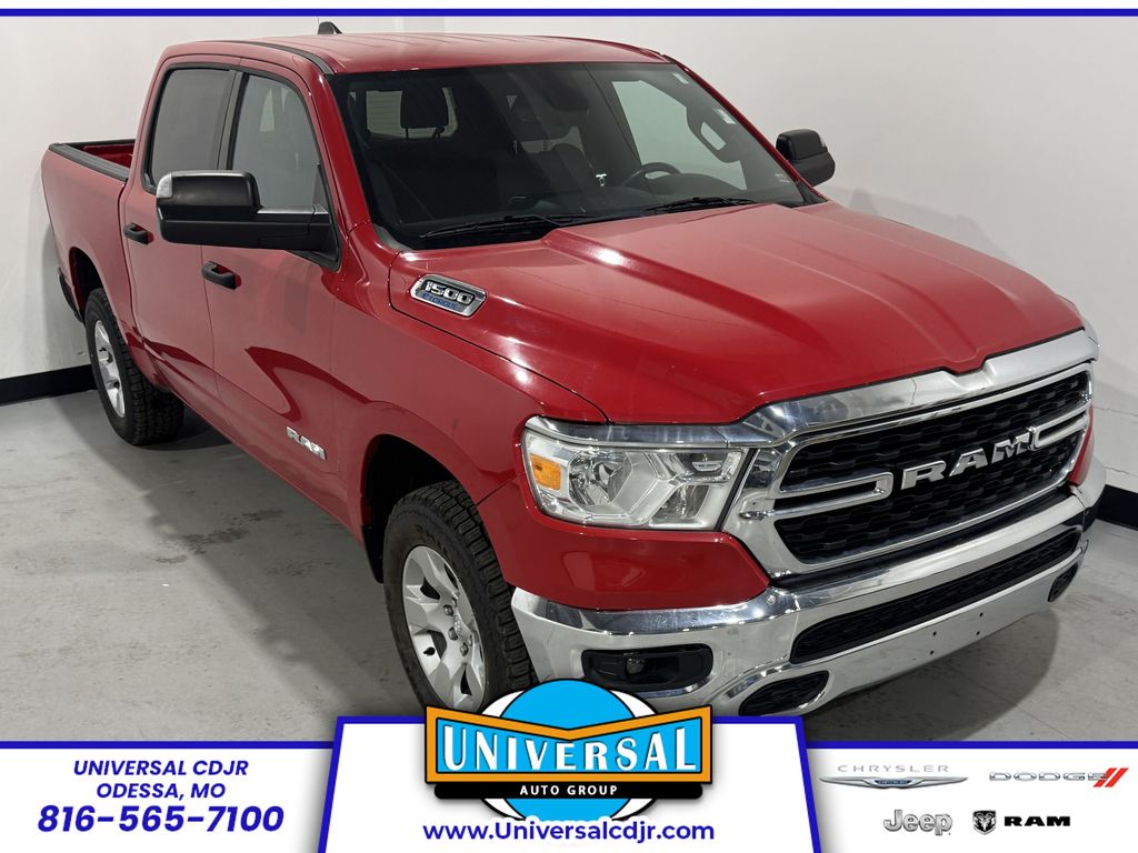 Flame Red Clearcoat 2023 RAM 1500 Pickup Truck Four-Wheel Drive 8-Speed Automatic