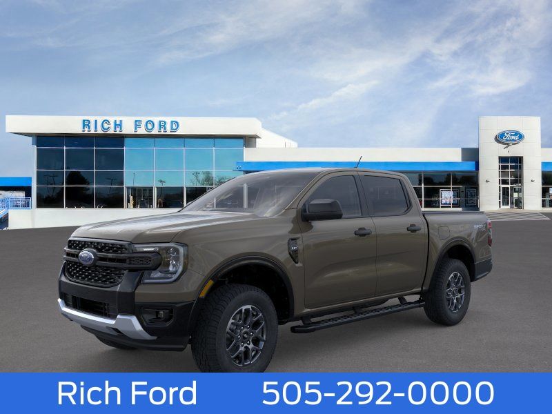 Marsh Gray 2025 Ford Ranger XLT SuperCrew 4WD Pickup Truck Four-Wheel Drive Automatic