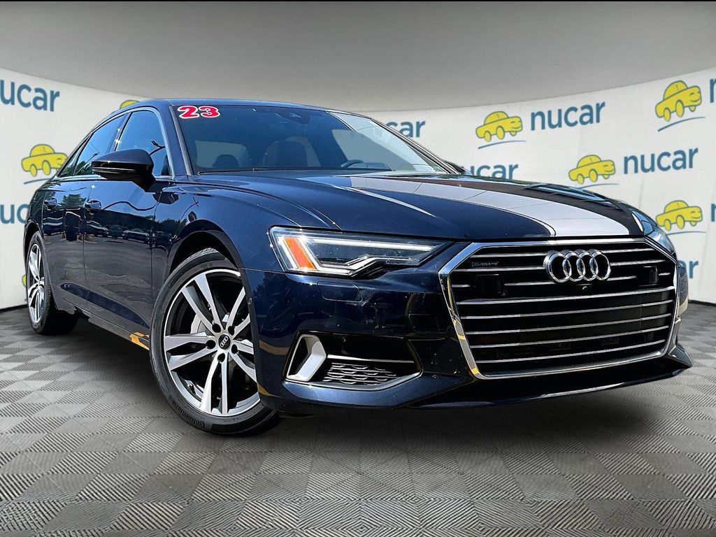 Blue Metallic 2023 Audi A6 Sedan All-Wheel Drive 7-Speed Automatic
