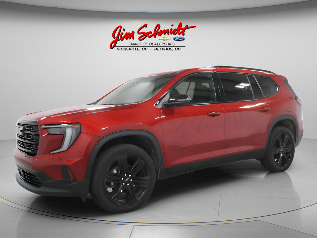 Volcanic Red Tintcoat 2025 GMC Acadia SUV / Crossover Four-Wheel Drive 8-Speed Automatic