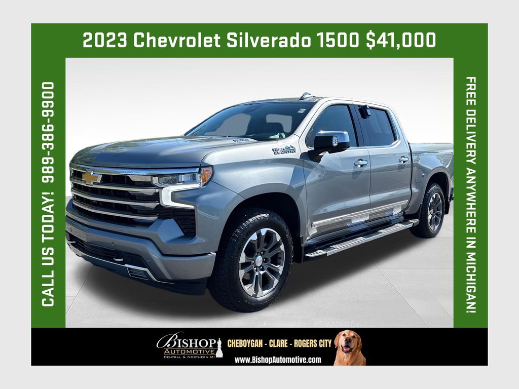 Sterling Gray Metallic 2023 Chevrolet Silverado 1500 Pickup Truck Four-Wheel Drive Automatic