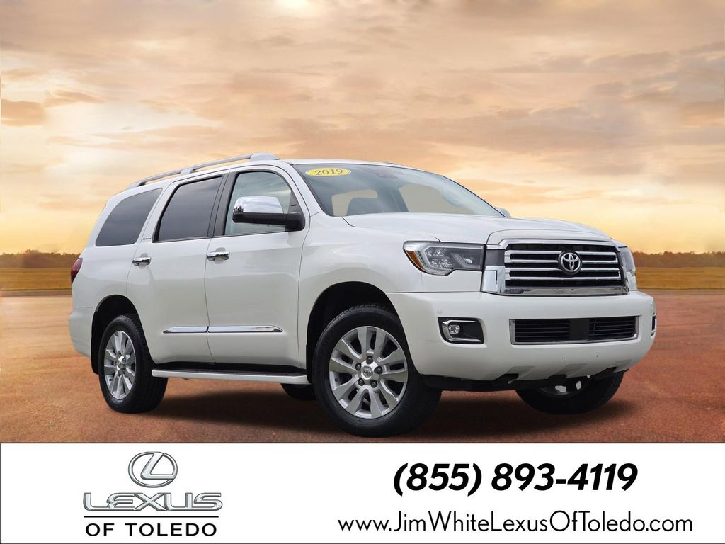 White (Blizzard Pearl) 2019 Toyota Sequoia Platinum 4WD SUV / Crossover Four-Wheel Drive 6-Speed Automatic