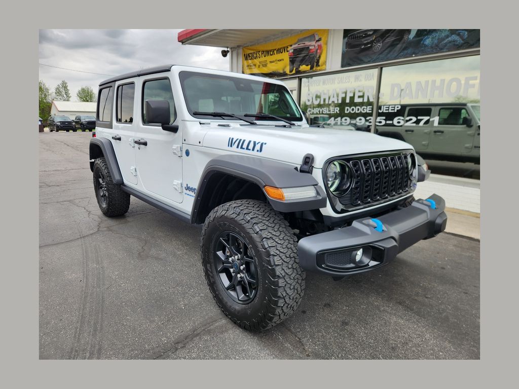 Bright White Clearcoat 2024 Jeep Wrangler 4xe Willys 4WD SUV / Crossover Four-Wheel Drive 8-Speed Automatic