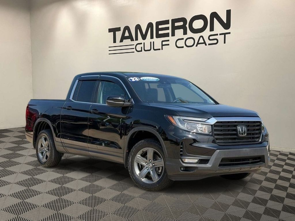 Crystal Black Pearl 2023 Honda Ridgeline Pickup Truck All-Wheel Drive 9-Speed Automatic