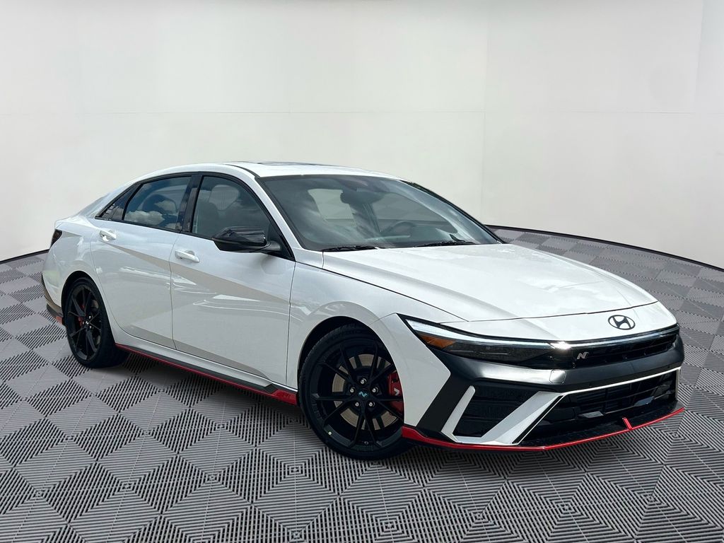 Atlas White 2026 Hyundai Elantra N Sedan Front-Wheel Drive 8-Speed Automatic