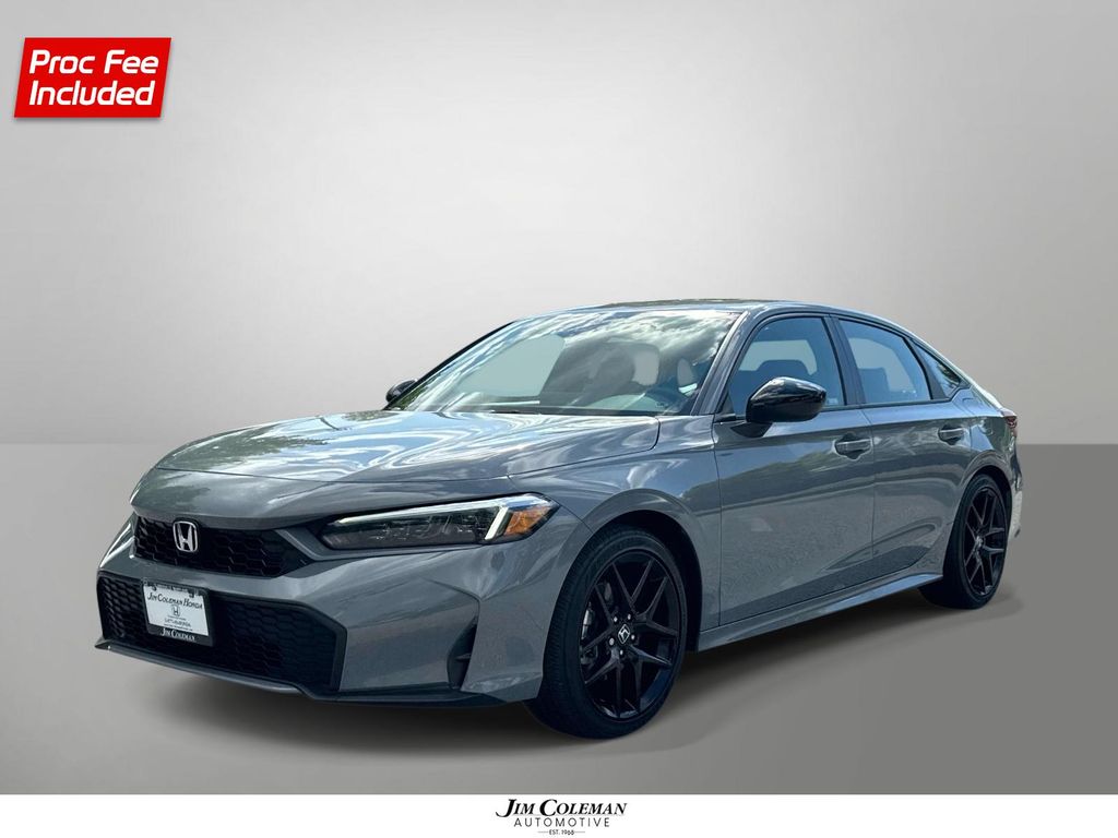 Gray 2026 Honda Civic Hybrid Sport Sedan FWD Sedan Front-Wheel Drive Continuously Variable Transmission