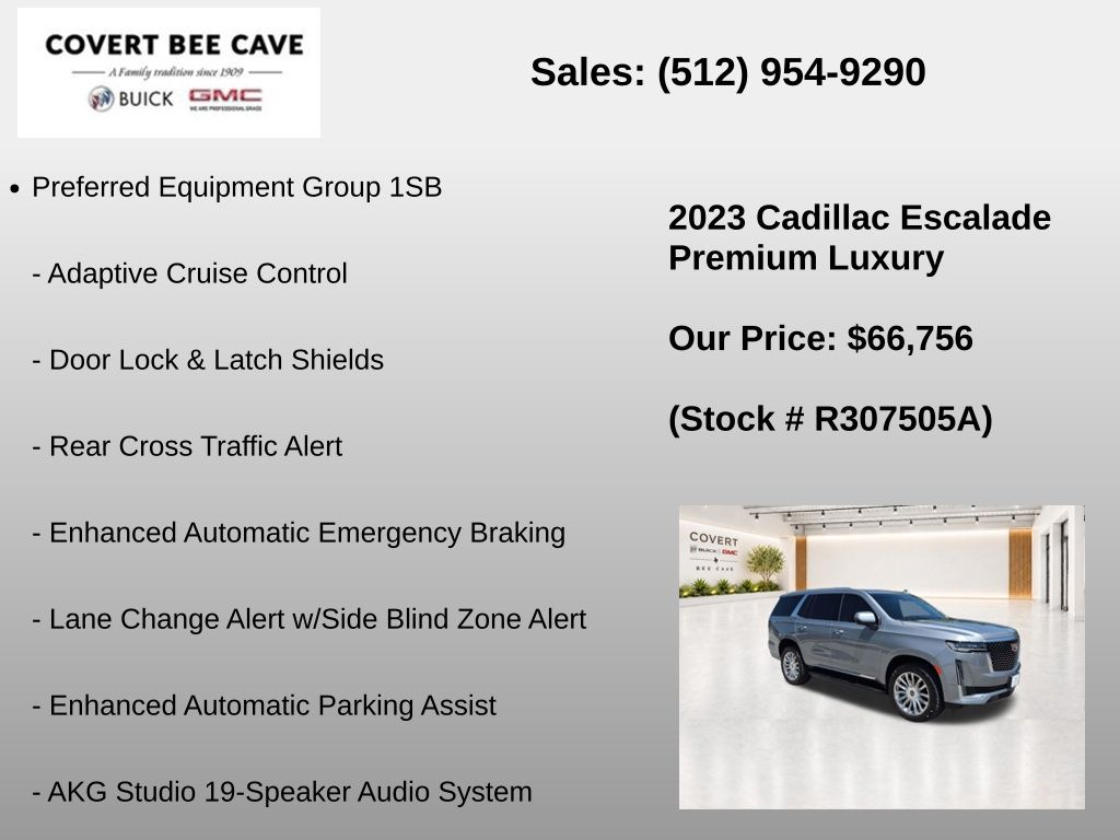 Used Car 2023 Cadillac Escalade  Premium Luxury For Sale Under $70,000 In Austin, Texas