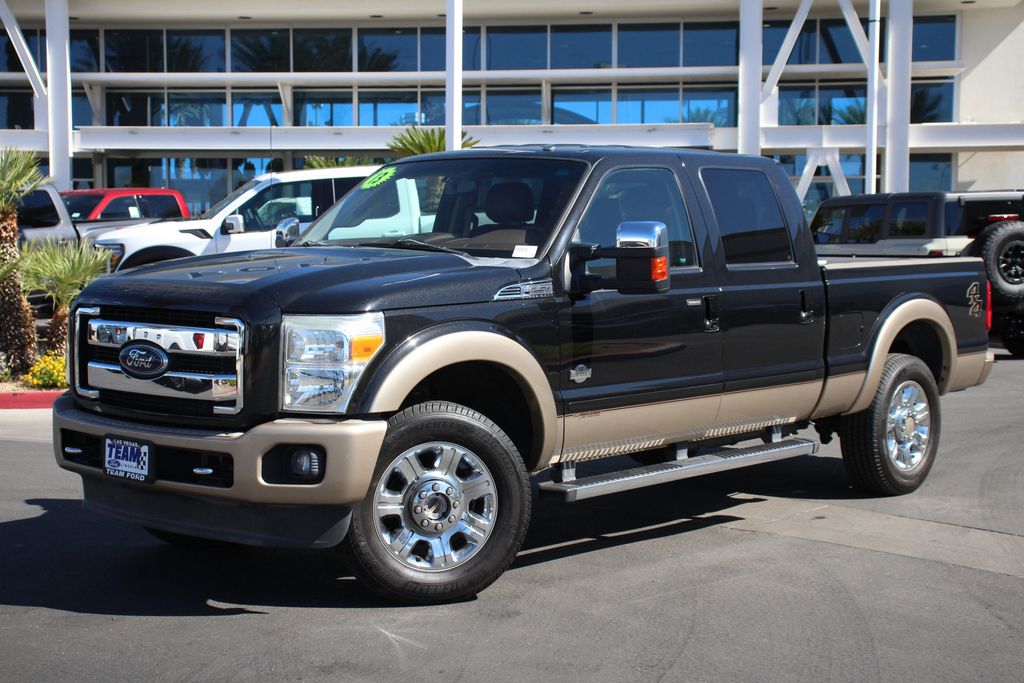 Tuxedo Black Metallic 2013 Ford F-250 Super Duty King Ranch Crew Cab 4WD Pickup Truck Four-Wheel Drive 6-Speed Automatic Overdrive