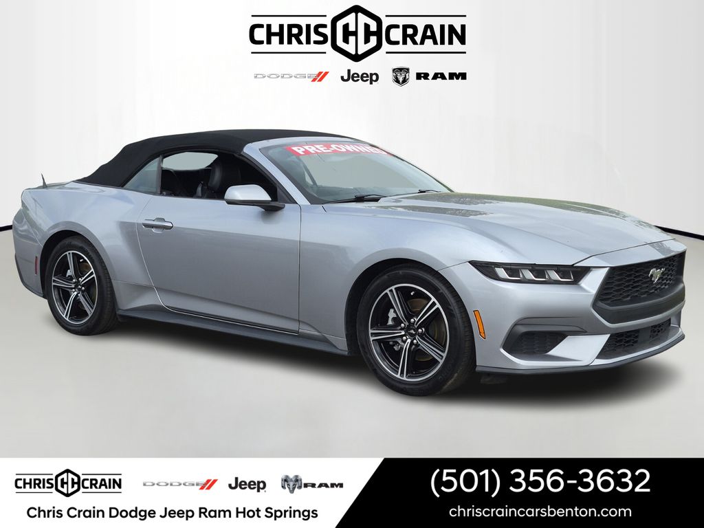 Silver Metallic 2024 Ford Mustang Convertible Rear-Wheel Drive Automatic