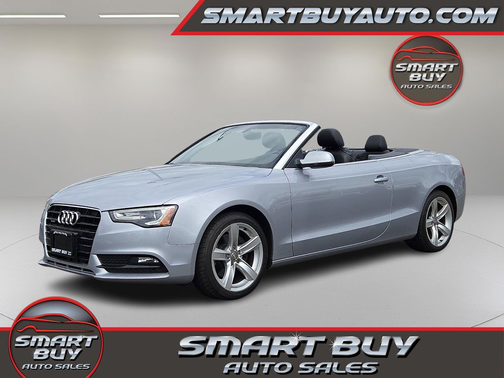 Silver Metallic 2015 Audi A5 2.0T quattro Premium Cabriolet AWD Convertible All-Wheel Drive 8-Speed Automatic