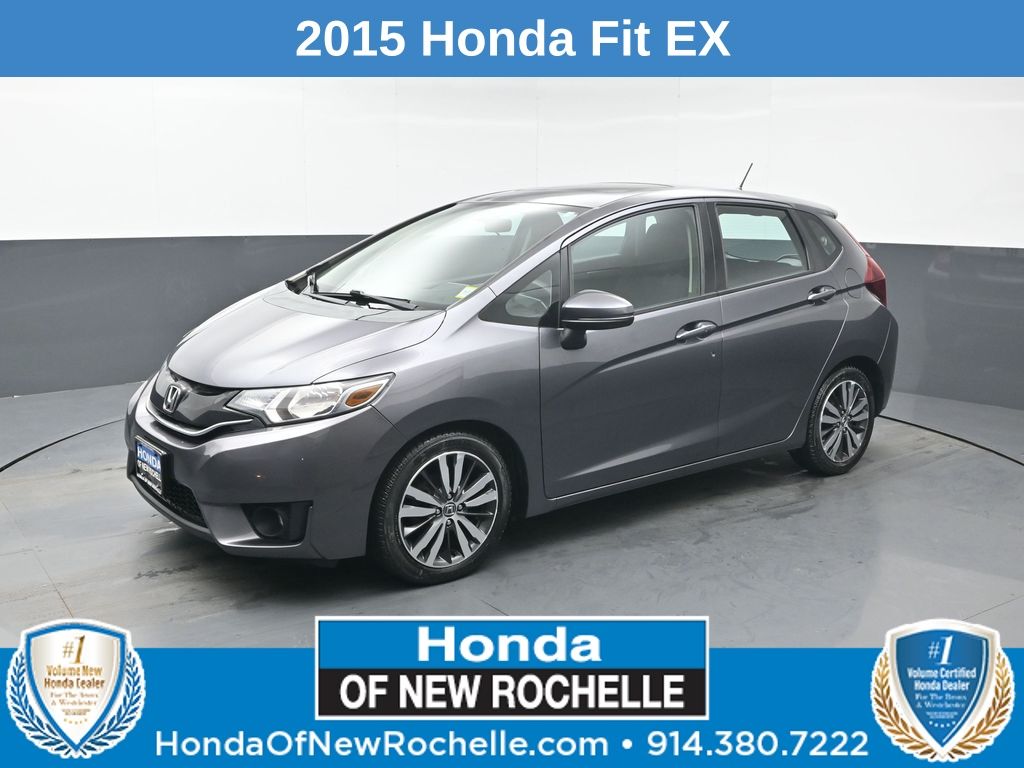 Gray (Modern Steel Metallic) 2015 Honda Fit EX Hatchback Front-Wheel Drive Continuously Variable Transmission