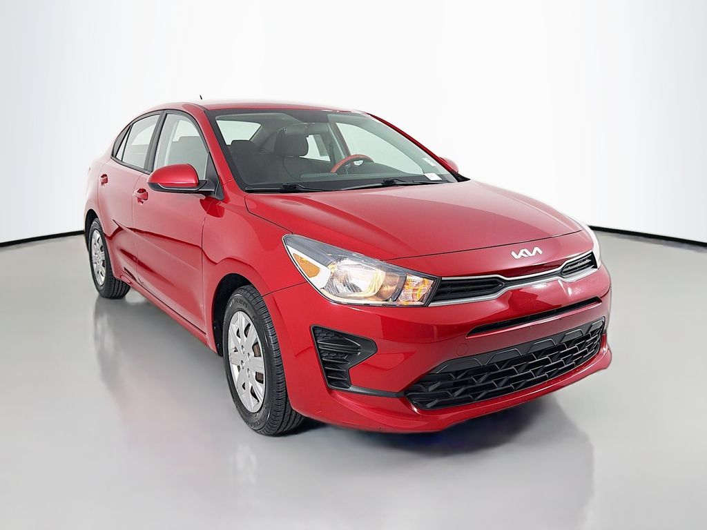 Currant Red 2022 Kia Rio S FWD Sedan Front-Wheel Drive Continuously Variable Transmission
