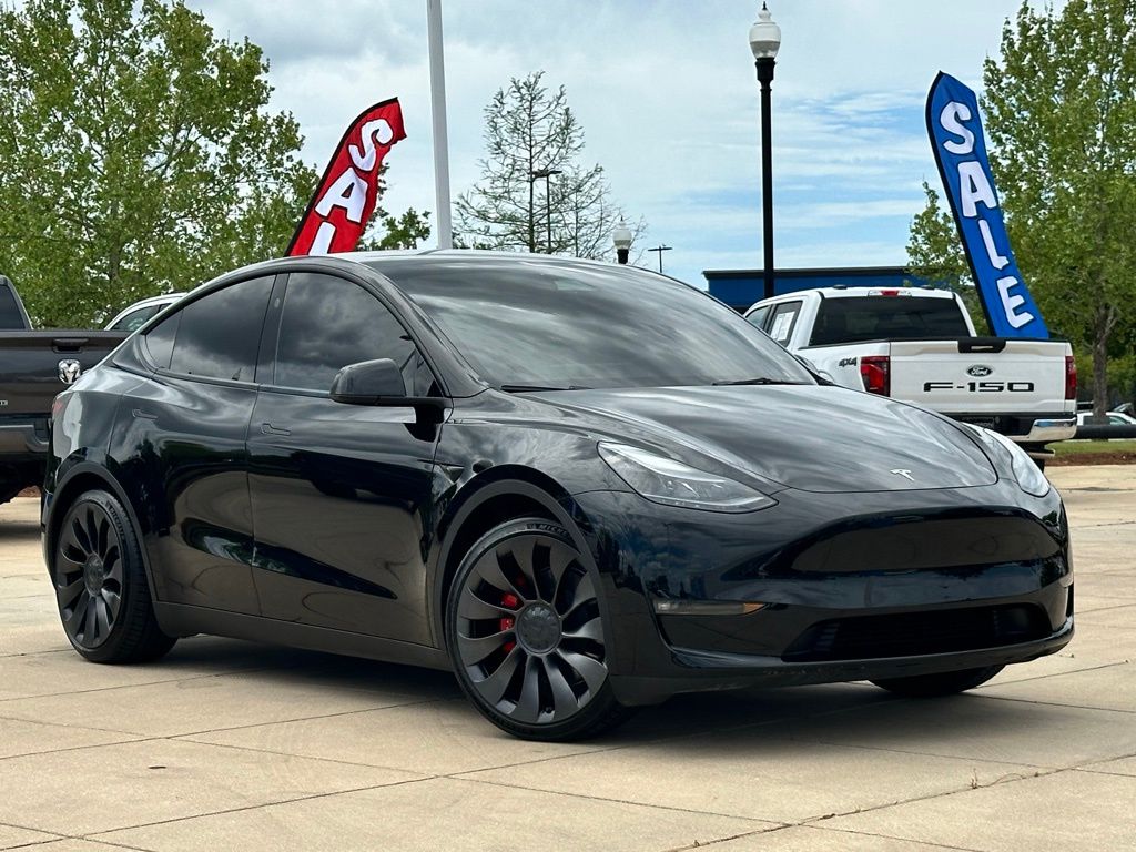 Solid Black 2023 Tesla Model Y Performance AWD SUV / Crossover All-Wheel Drive 1-Speed Automatic