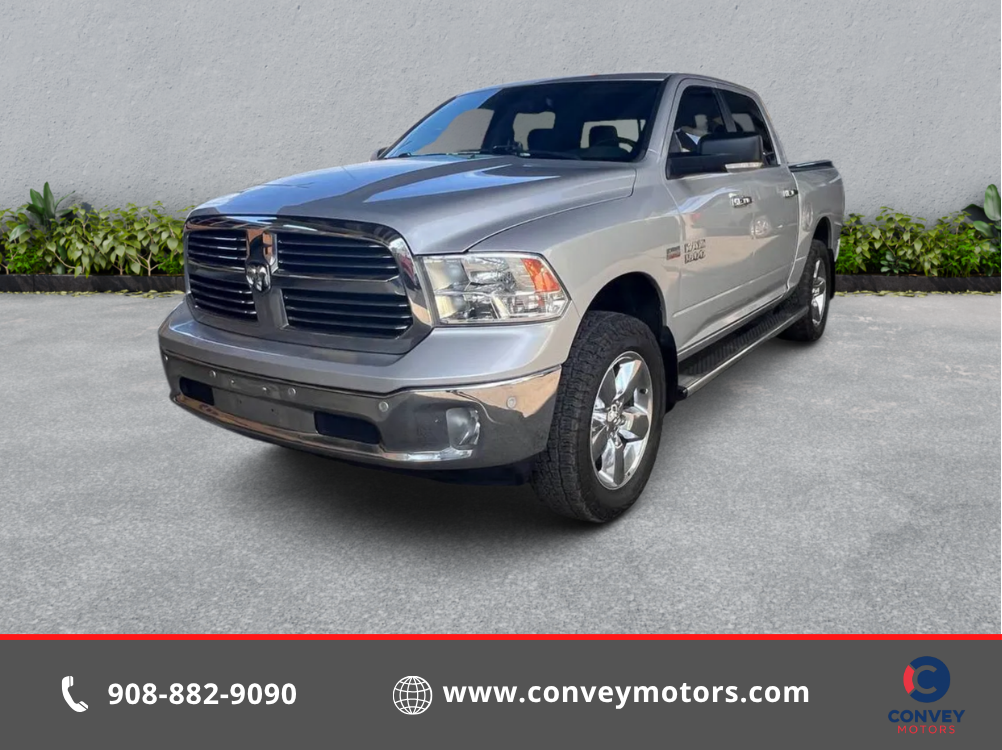 Bright Silver Metallic Clearcoat 2018 RAM 1500 Big Horn Crew Cab 4WD Pickup Truck Four-Wheel Drive 8-Speed Automatic