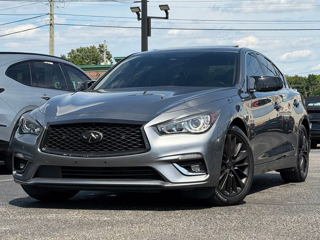 Gray (Graphite Shadow) 2018 INFINITI Q50 Sedan All-Wheel Drive 7-Speed Automatic