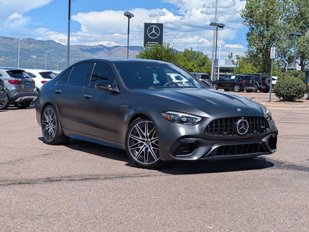 Gray (MANUFAKTUR Graphite Grey) 2026 Mercedes-Benz C-Class Sedan All-Wheel Drive 9-Speed Automatic