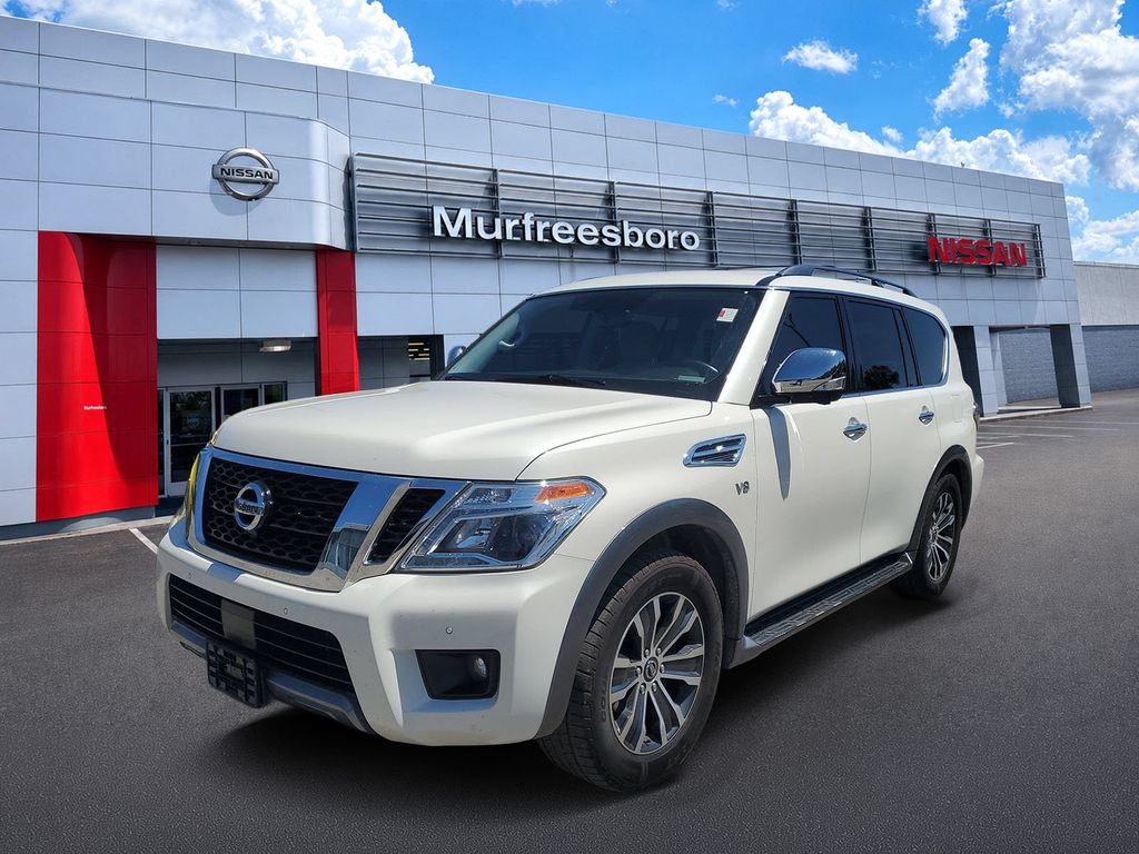 Pearl White Tricoat 2020 Nissan Armada SUV / Crossover 4X2 7-Speed Automatic
