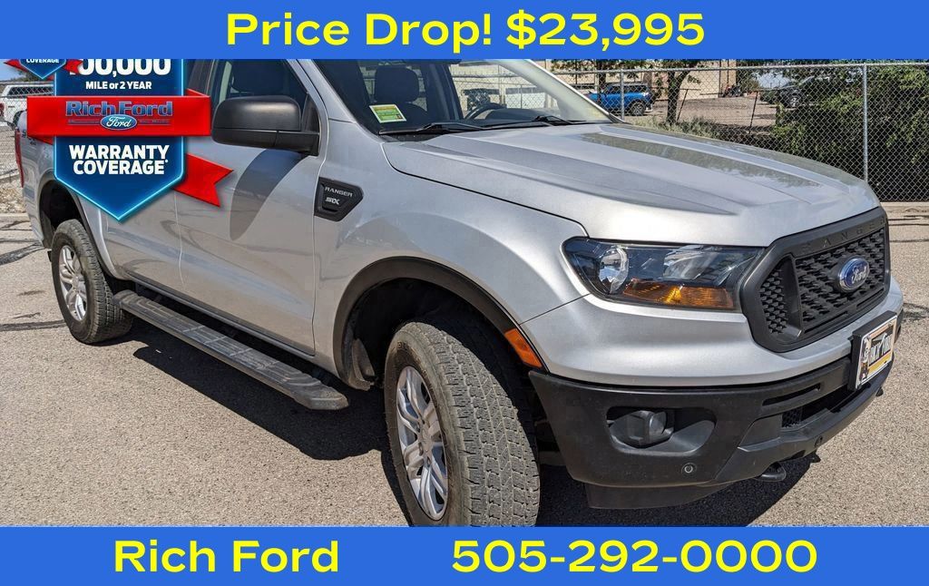 Ingot Silver Metallic 2019 Ford Ranger XL SuperCrew 4WD Pickup Truck Four-Wheel Drive Automatic