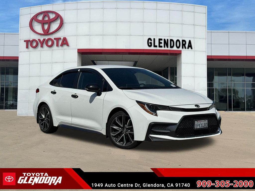 Super White 2020 Toyota Corolla Sedan Front-Wheel Drive Continuously Variable Transmission