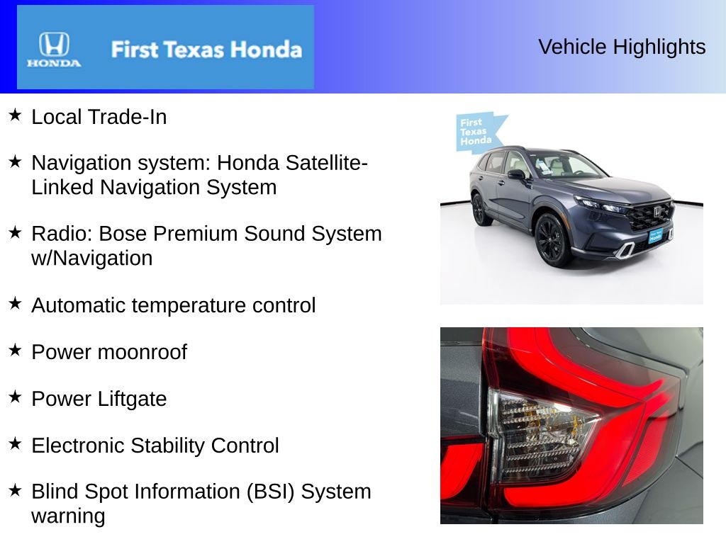 Used Car 2025 Honda Cr-v Hybrid  Sport Touring For Sale Under $40,000 In Austin, Texas