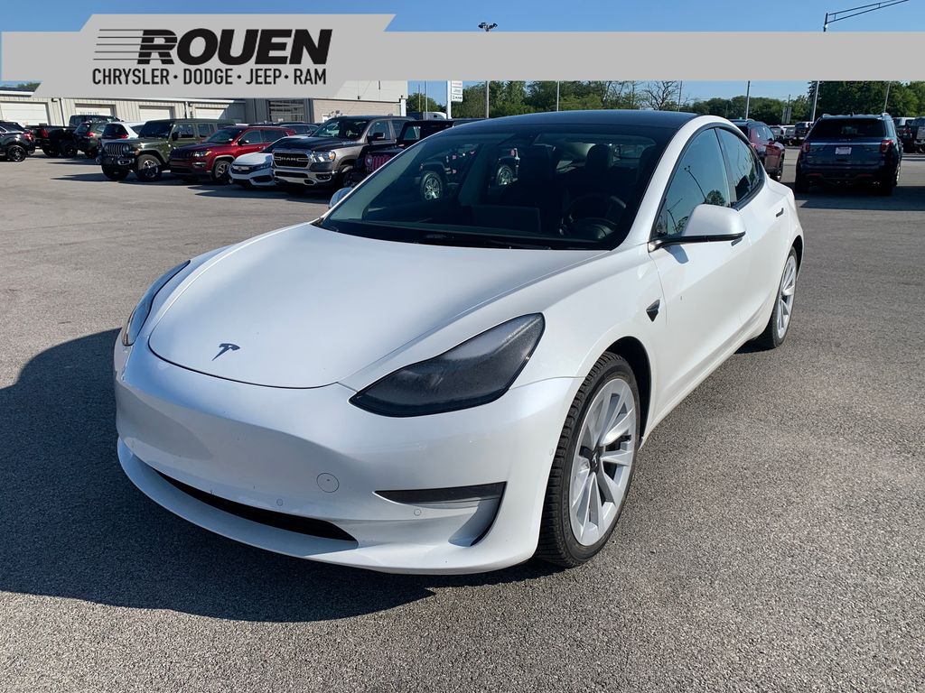 Pearl White Multi-Coat 2022 Tesla Model 3 Sedan All-Wheel Drive 1-Speed Automatic